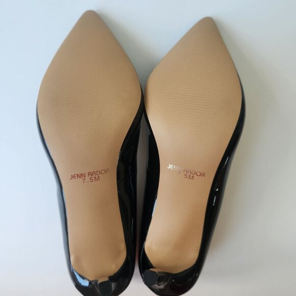Jenn Ardor Comfortable Stiletto Pumps Black Patent High Heels Office Siren Sexy - Picture 7 of 12